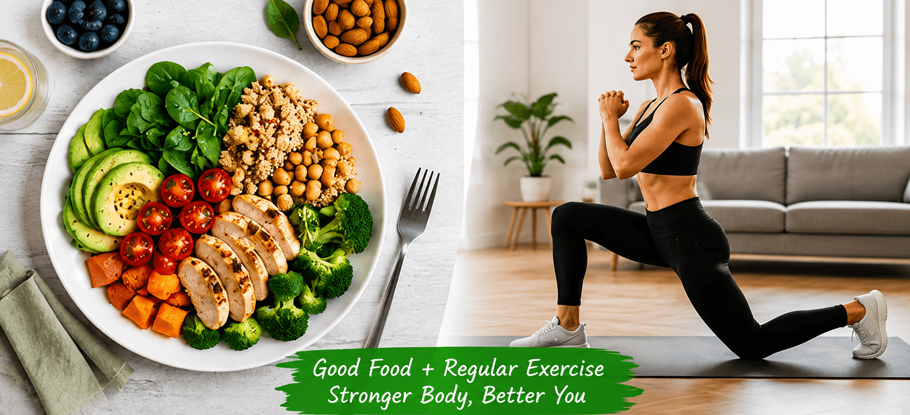 healthy diet and exercise routine
