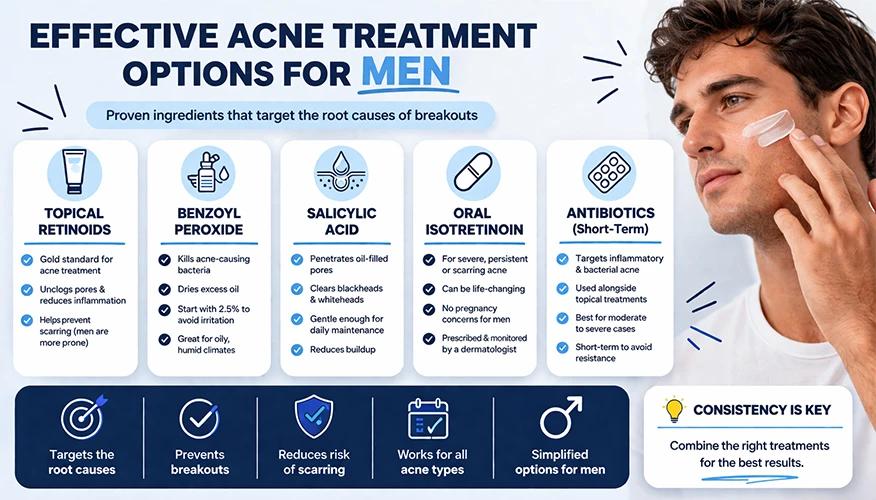 Effective acne treatment options for men