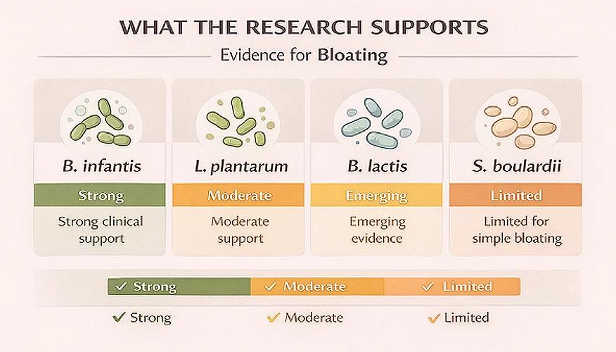 Best probiotic strains for bloating