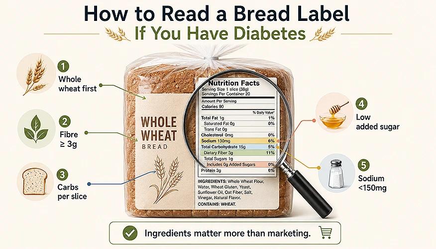 is wheat bread good for diabetics: how to read a bread label