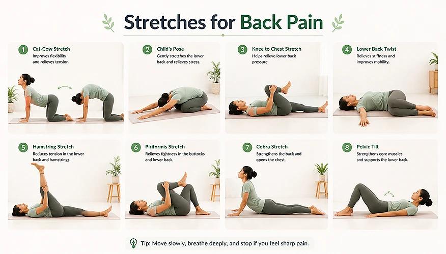 stretches for back pain
