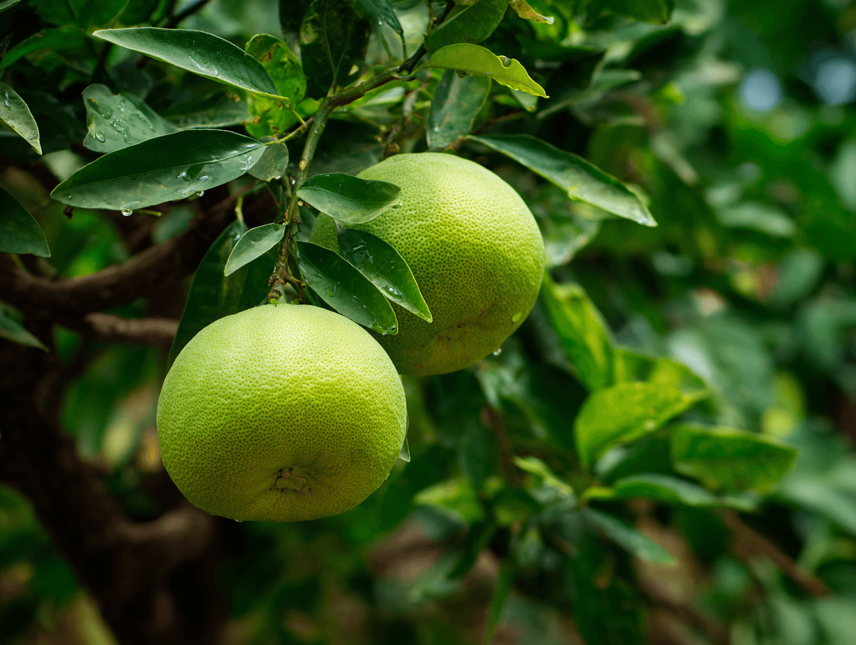 pomelo fruit in tree
