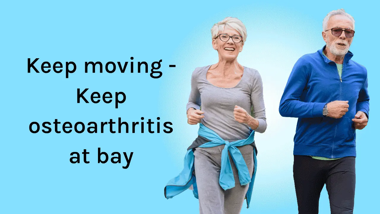 Elderly couple jogging to prevent osteoarthritis