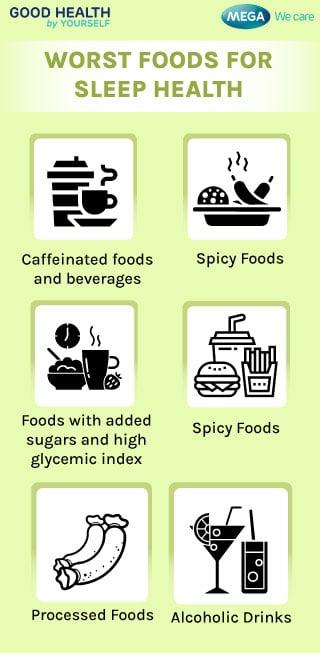 worst foods for sleep health