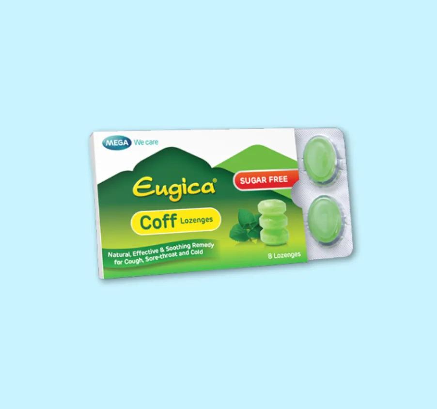 Cofftab Eugica Coff Herbal Lozenges Sugar Free for Cough Relief | MegaWeCare